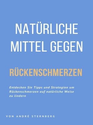 cover image of Natürliche Mittel gegen Rückenschmerzen